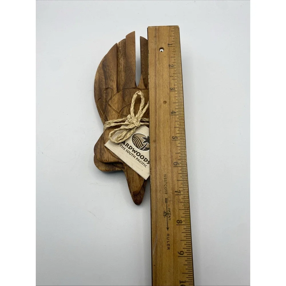 Hardwoods Of The South Pacific Honu Turtle Salad Tossing Fork Hand Carved Hawaii